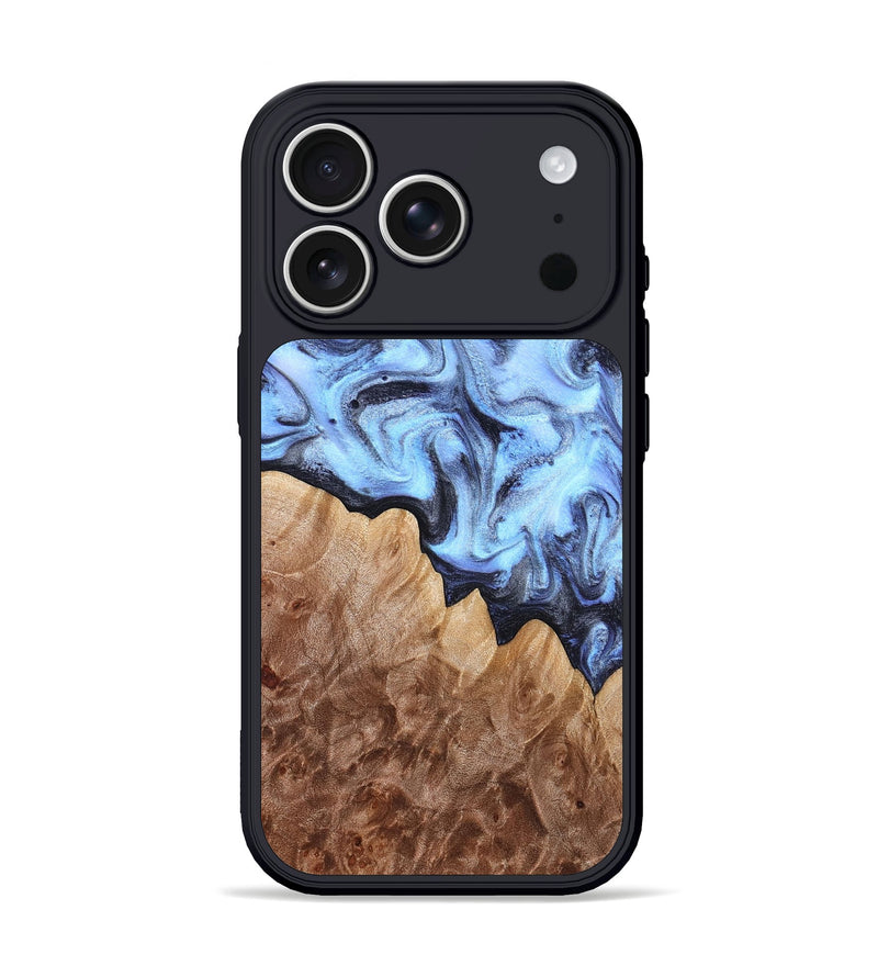 iPhone 17 Pro Wood Phone Case - Inga (Blue, 832760)