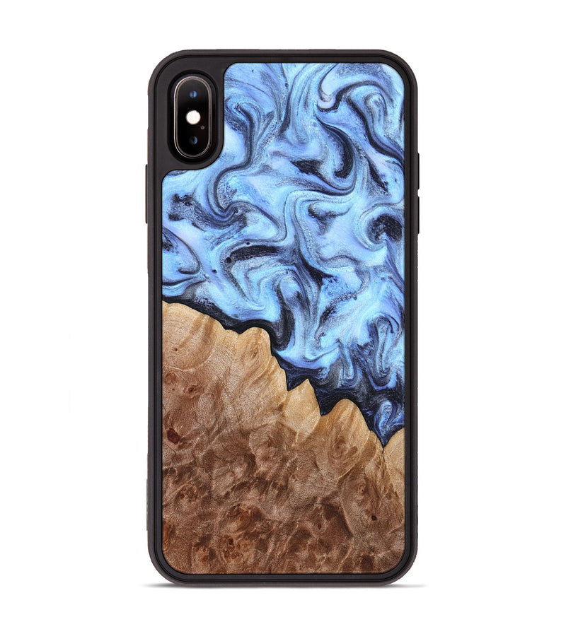 iPhone Xs Max Wood Phone Case - Inga (Blue, 832760)