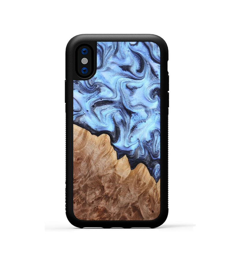 iPhone Xs Wood Phone Case - Inga (Blue, 832760)