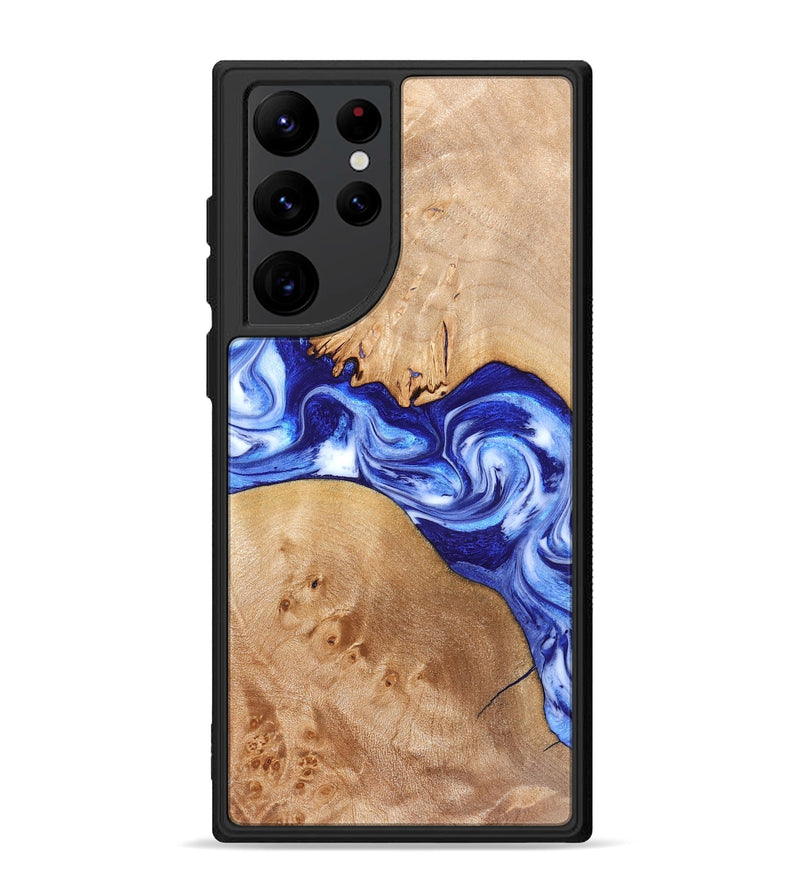 Galaxy S22 Ultra Wood Phone Case - Lourdes (Blue, 832761)