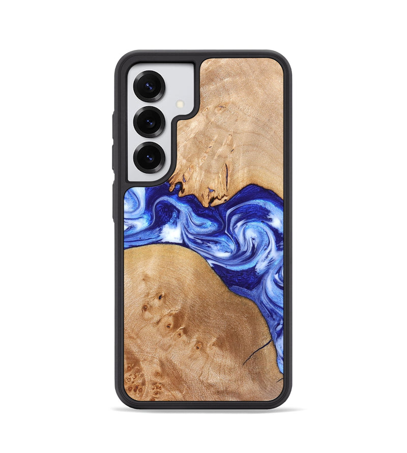 Galaxy S25 Wood Phone Case - Lourdes (Blue, 832761)