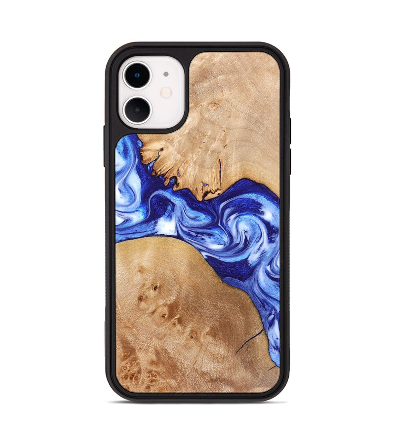 iPhone 11 Wood Phone Case - Lourdes (Blue, 832761)