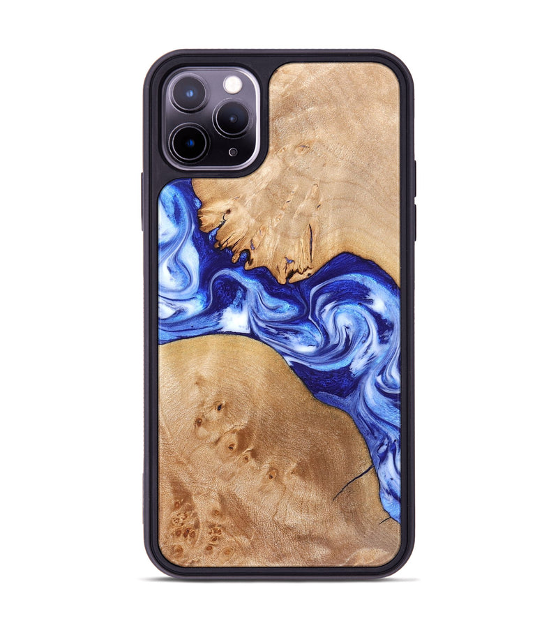 iPhone 11 Pro Max Wood Phone Case - Lourdes (Blue, 832761)