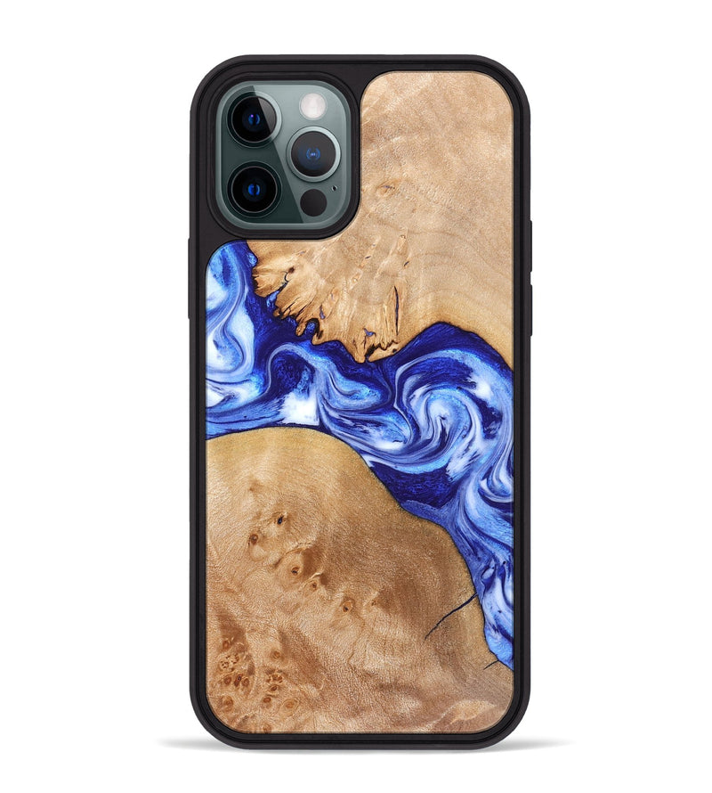 iPhone 12 Pro Max Wood Phone Case - Lourdes (Blue, 832761)