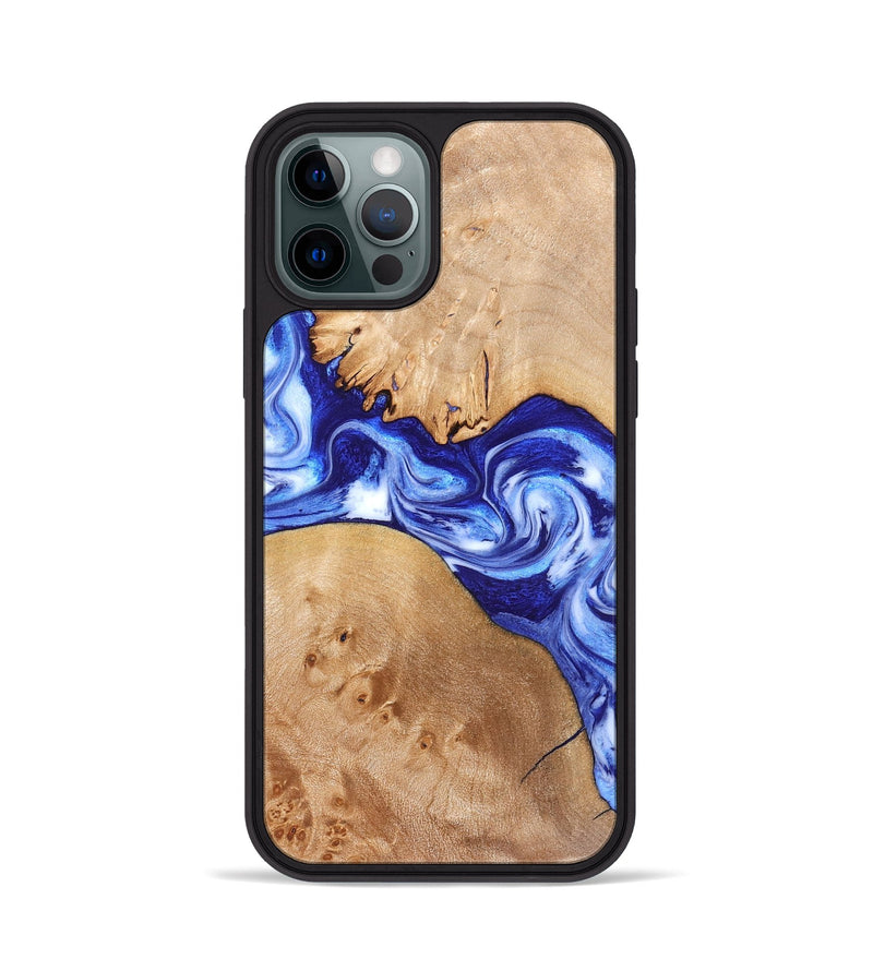 iPhone 12 Pro Wood Phone Case - Lourdes (Blue, 832761)