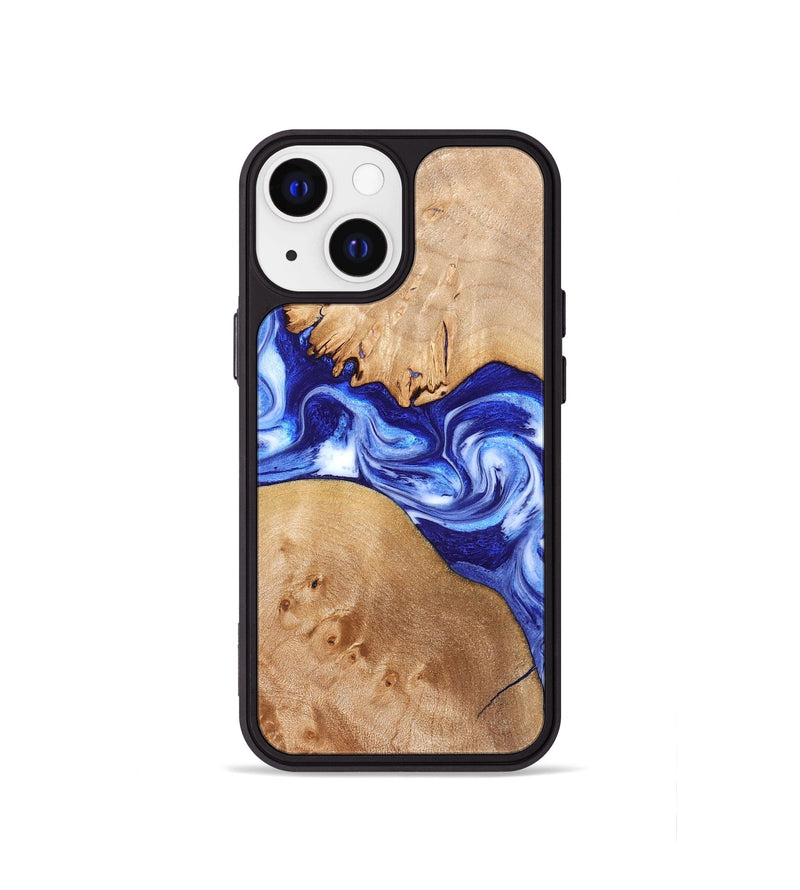 iPhone 13 mini Wood Phone Case - Lourdes (Blue, 832761)