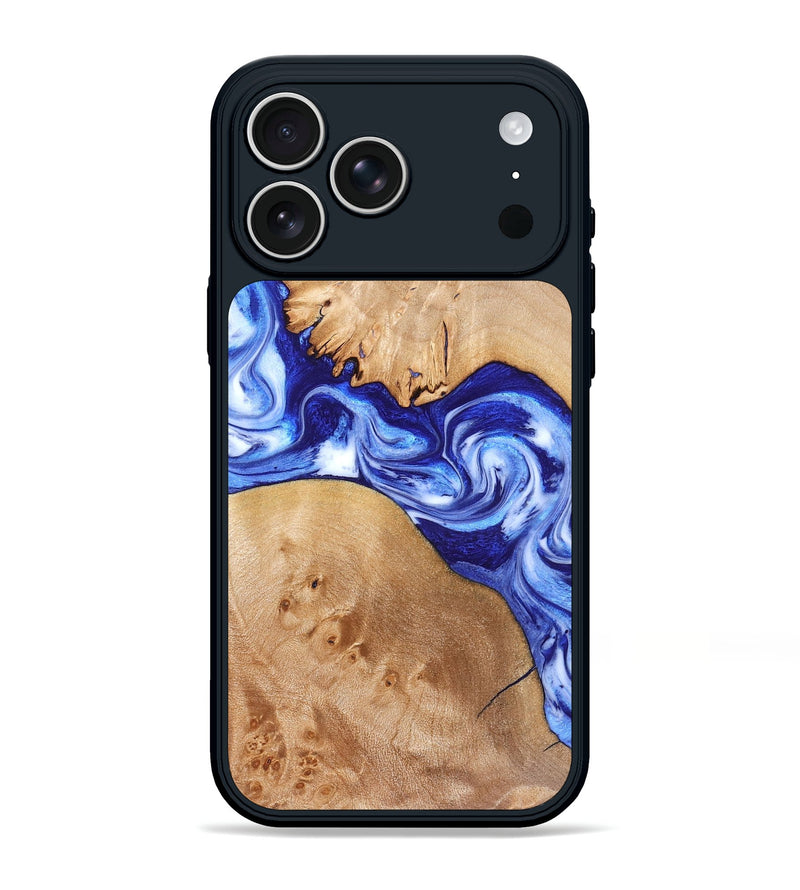 iPhone 17 Pro Max Wood Phone Case - Lourdes (Blue, 832761)