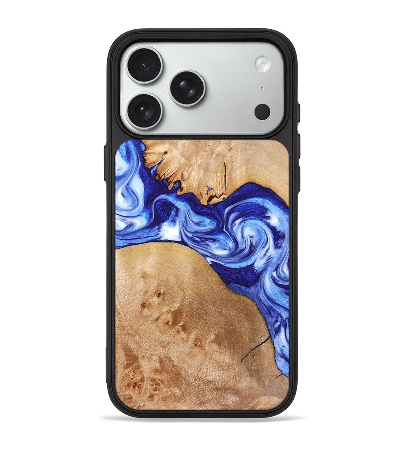 iPhone 18 Pro Max Wood Phone Case - Lourdes (Blue, 832761)