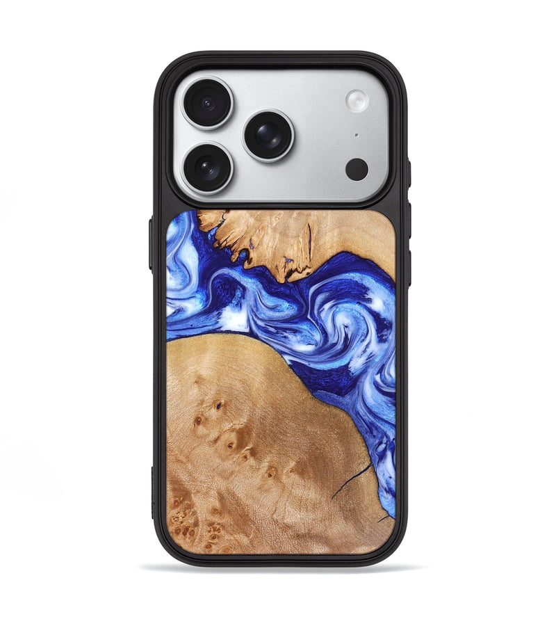 iPhone 18 Pro Wood Phone Case - Lourdes (Blue, 832761)