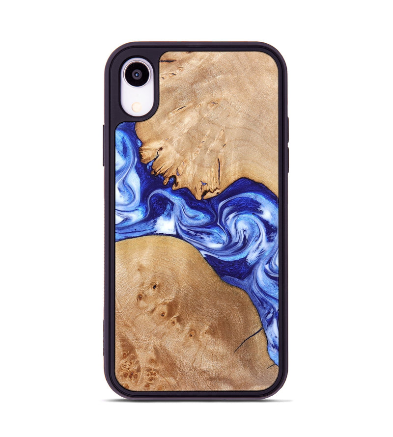 iPhone Xr Wood Phone Case - Lourdes (Blue, 832761)
