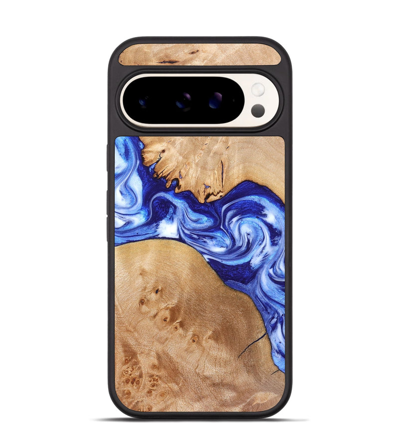Pixel 9 Wood Phone Case - Lourdes (Blue, 832761)