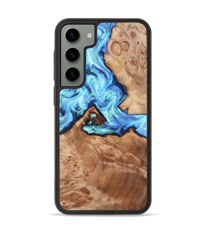 Galaxy S23 Plus Wood Phone Case - Dino (Blue, 832762)
