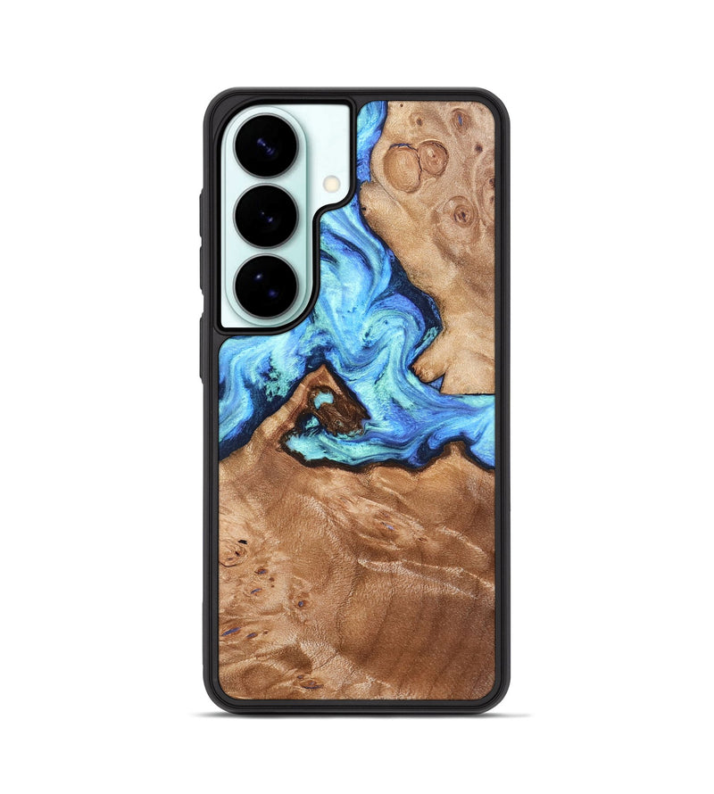 Galaxy S26 Wood Phone Case - Dino (Blue, 832762)