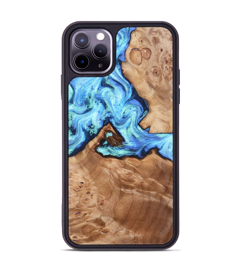 iPhone 11 Pro Max Wood Phone Case - Dino (Blue, 832762)