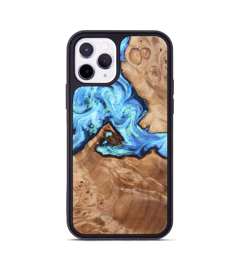 iPhone 11 Pro Wood Phone Case - Dino (Blue, 832762)