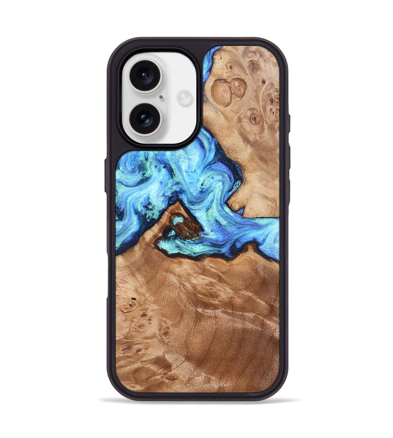 iPhone 17 Wood Phone Case - Dino (Blue, 832762)