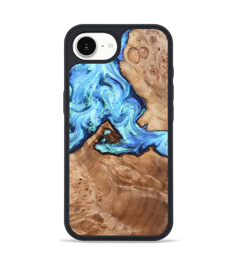 iPhone 17e Wood Phone Case - Dino (Blue, 832762)