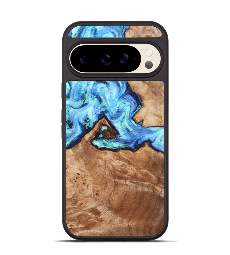 Pixel 10 Wood Phone Case - Dino (Blue, 832762)