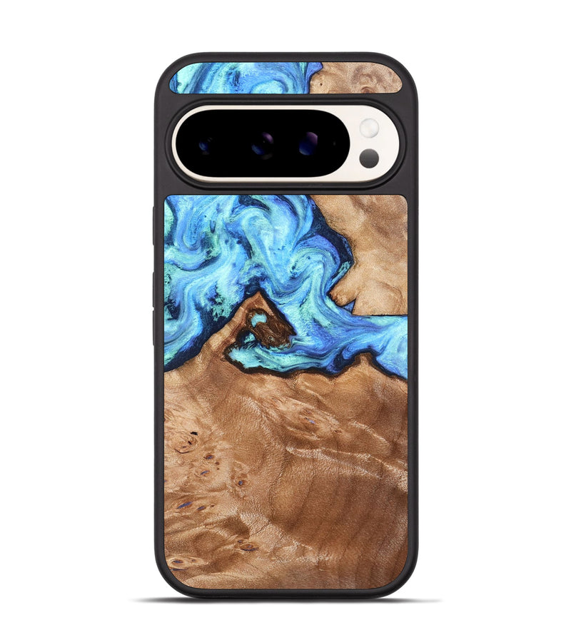 Pixel 9 Pro Wood Phone Case - Dino (Blue, 832762)