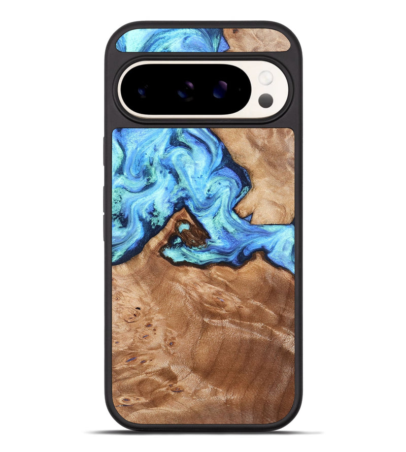 Pixel 9 Pro XL Wood Phone Case - Dino (Blue, 832762)