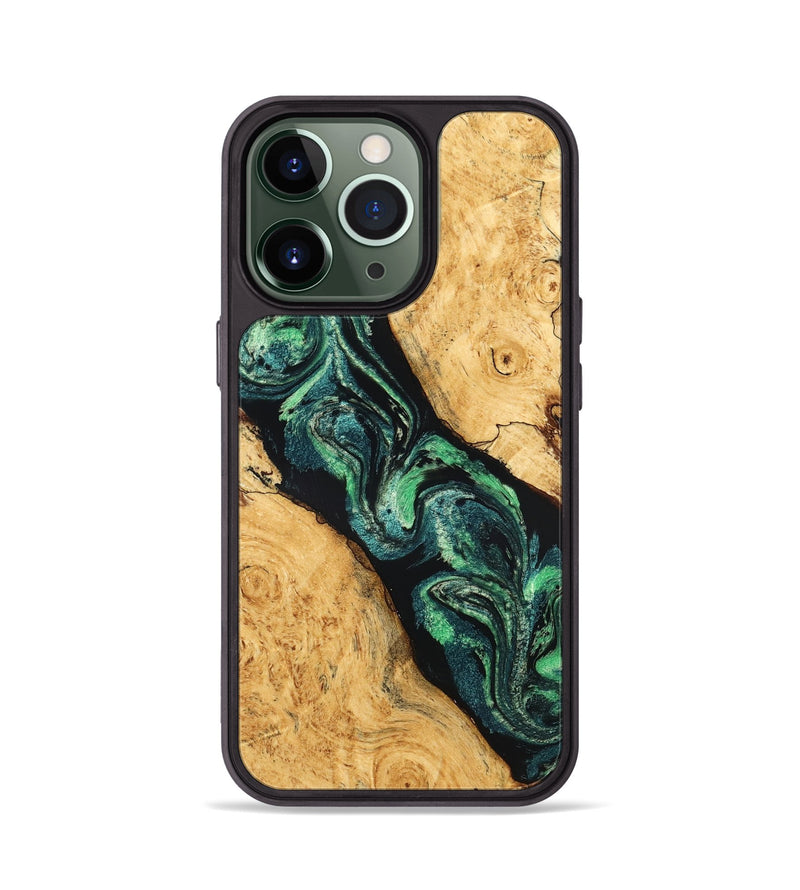 iPhone 13 Pro Wood Phone Case - Kane (Green, 832778)