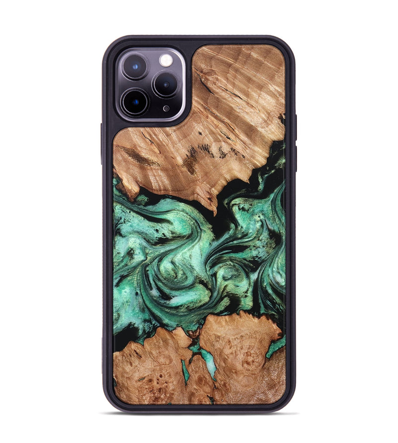 iPhone 11 Pro Max Wood Phone Case - Diego (Green, 832779)
