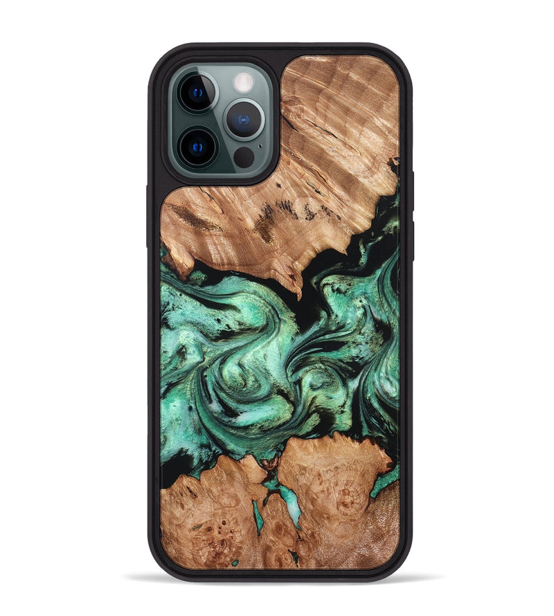 iPhone 12 Pro Max Wood Phone Case - Diego (Green, 832779)