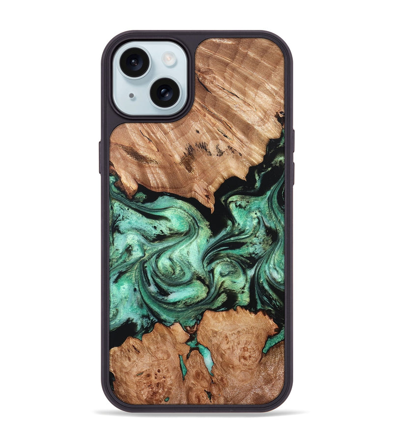 iPhone 15 Plus Wood Phone Case - Diego (Green, 832779)