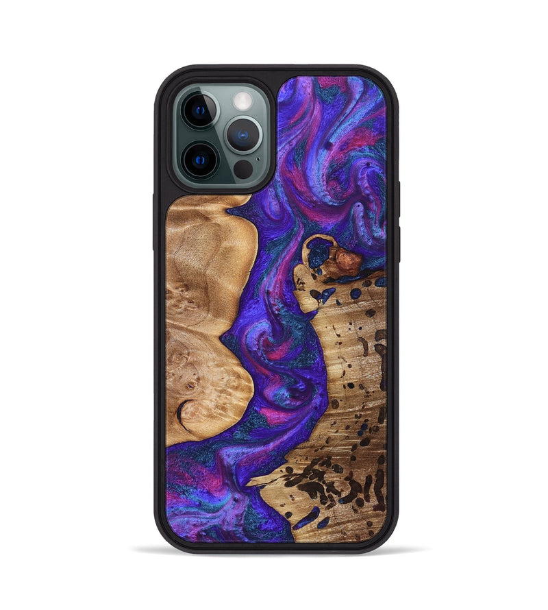 iPhone 12 Pro Wood Phone Case - Abbie (Purple, 832792)