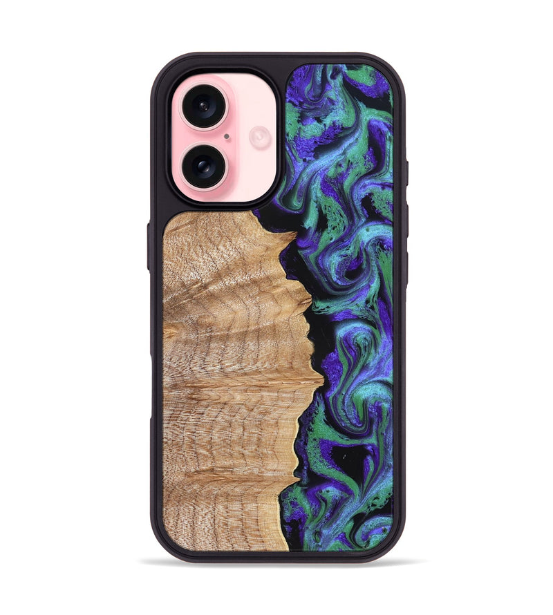 iPhone 16 Wood Phone Case - Meyer (Purple, 832793)