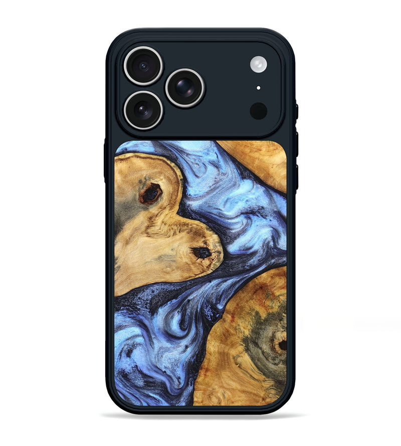 iPhone 17 Pro Max Wood Phone Case - Daren (Blue, 832805)