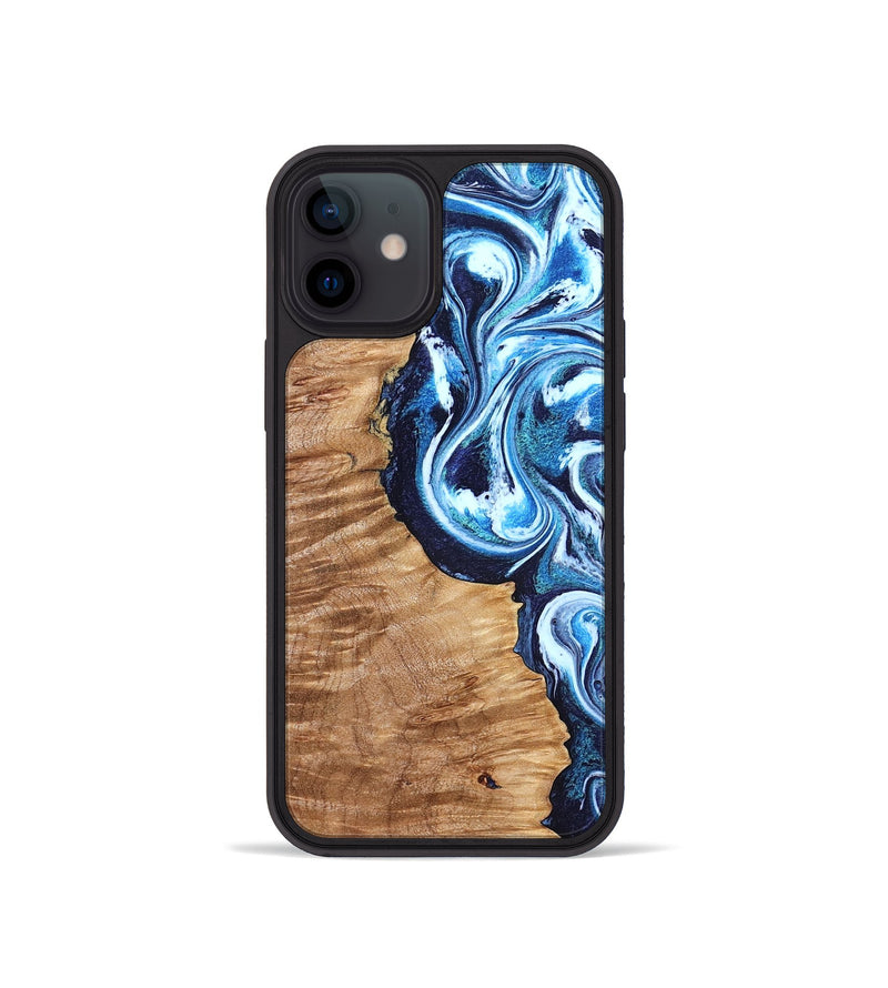 iPhone 12 mini Wood Phone Case - Gertie (Blue, 832807)