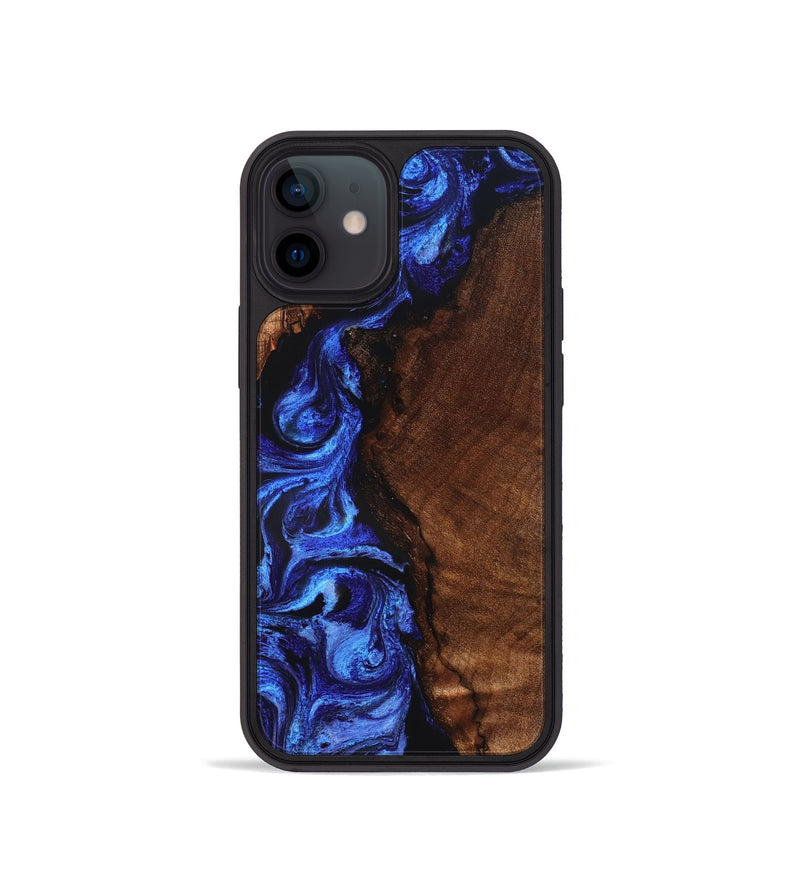 iPhone 12 mini Wood Phone Case - Justin (Blue, 832809)
