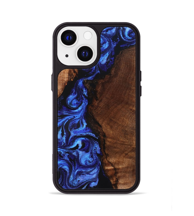 iPhone 13 Wood Phone Case - Justin (Blue, 832809)
