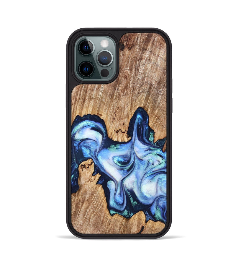 iPhone 12 Pro Wood Phone Case - Nash (Blue, 832811)