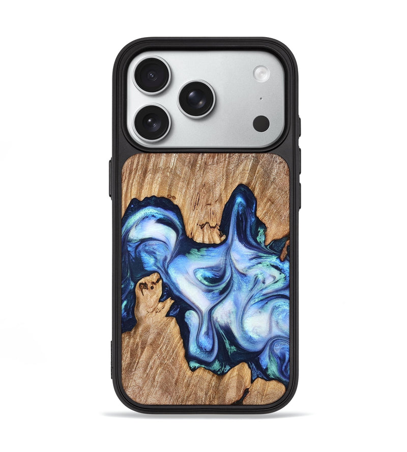 iPhone 18 Pro Wood Phone Case - Nash (Blue, 832811)