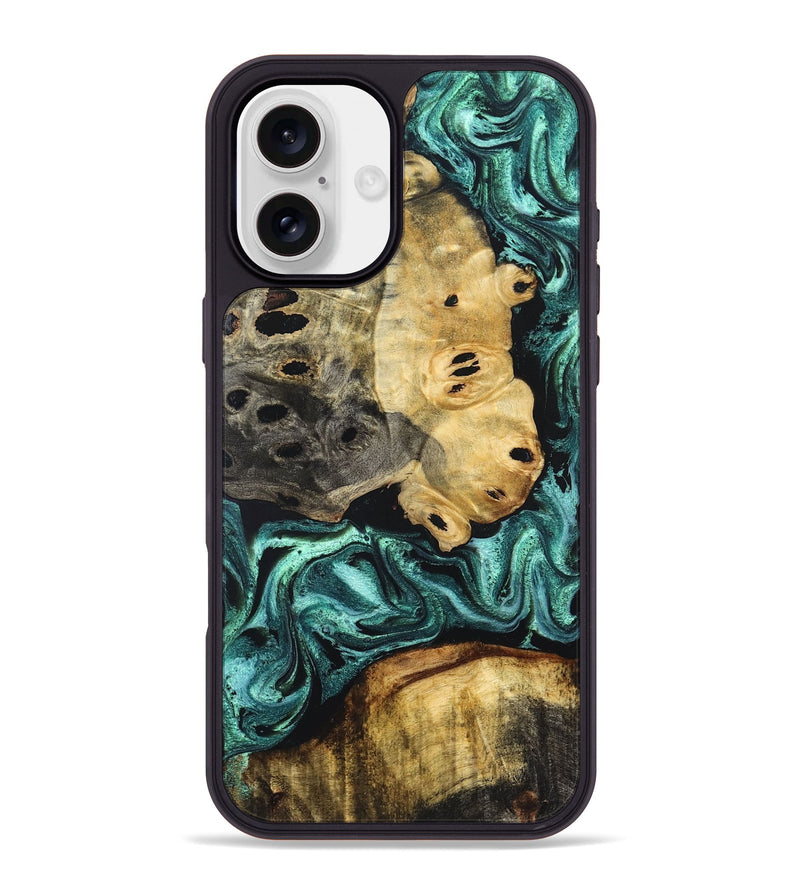 iPhone 16 Plus Wood Phone Case - Lorelai (Green, 832814)