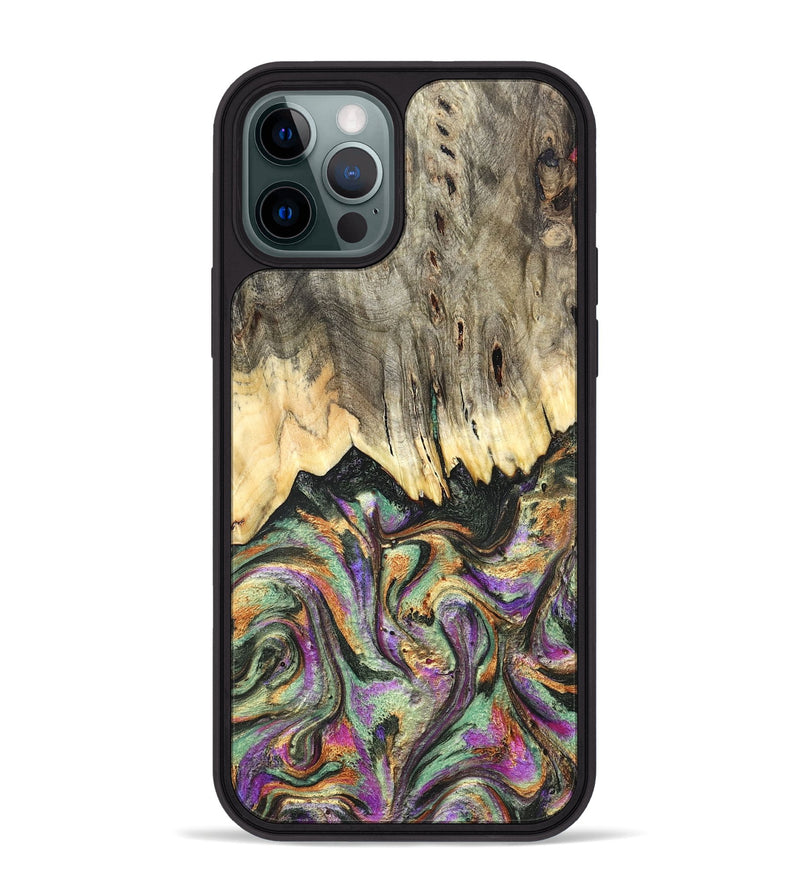 iPhone 12 Pro Max Wood Phone Case - Alora (Green, 832817)