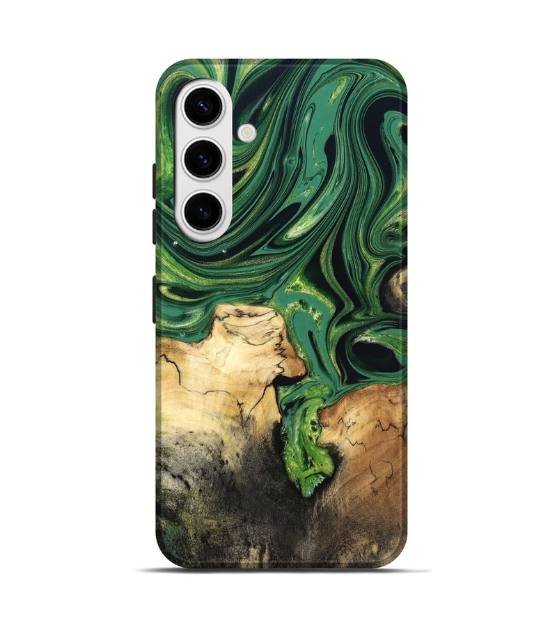 Galaxy S25 Wood Live Edge Phone Case - Rhianna (Green, 832835)
