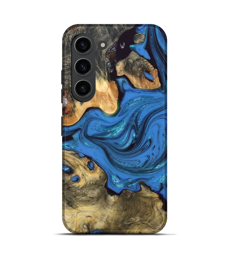Galaxy S23 Wood Live Edge Phone Case - Alvie (Blue, 832837)
