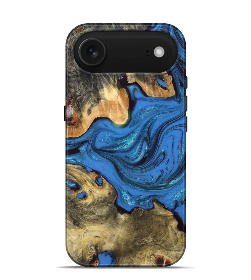iPhone 17 Air Wood Live Edge Phone Case - Alvie (Blue, 832837)