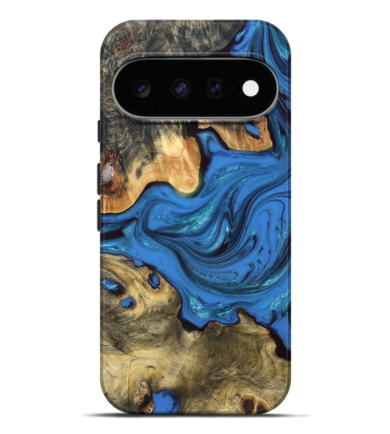 Pixel 11 Pro XL Wood Live Edge Phone Case - Alvie (Blue, 832837)