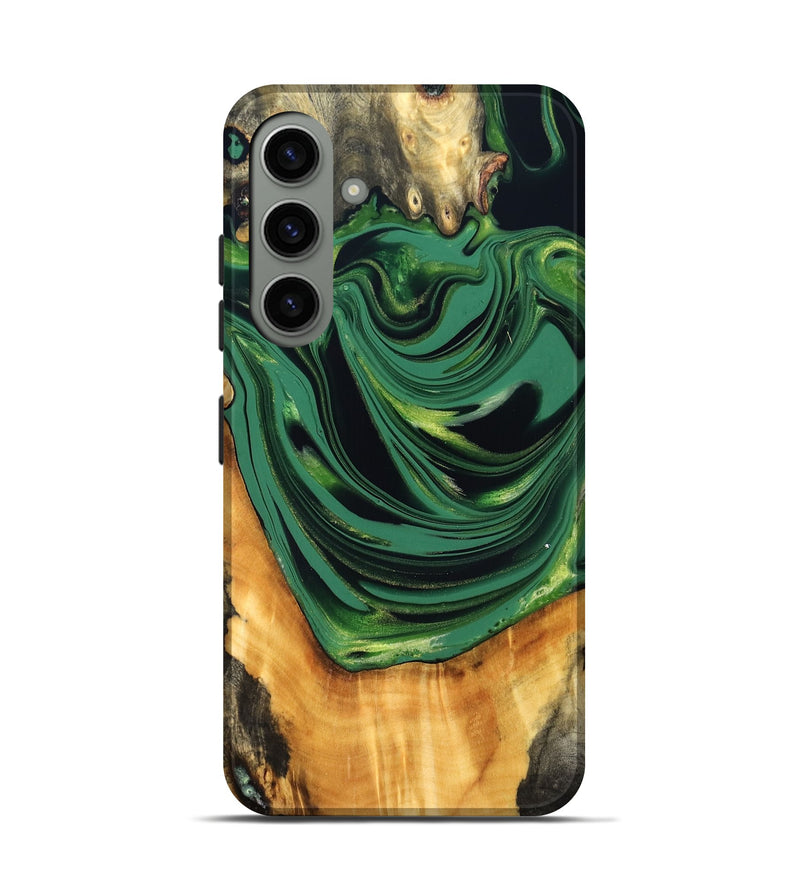 Galaxy S24 Wood Live Edge Phone Case - Manuela (Green, 832838)