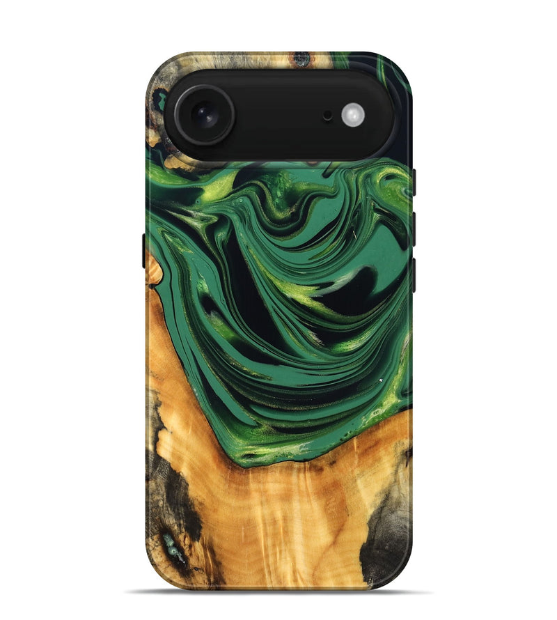 iPhone 17 Air Wood Live Edge Phone Case - Manuela (Green, 832838)