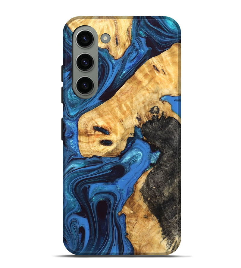 Galaxy S23 Plus Wood Live Edge Phone Case - Bjorn (Blue, 832839)