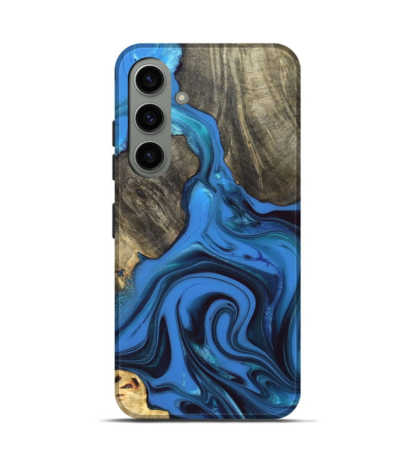 Galaxy S24 Wood Live Edge Phone Case - Ouida (Blue, 832840)
