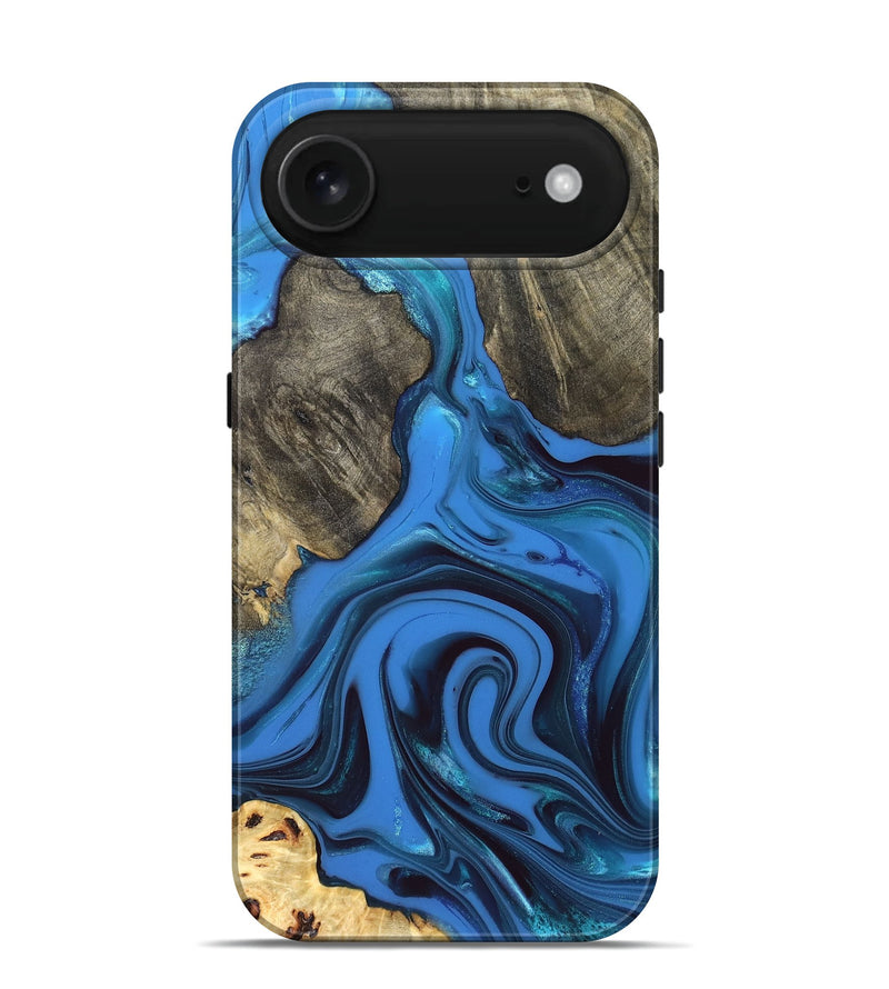 iPhone 17 Air Wood Live Edge Phone Case - Ouida (Blue, 832840)