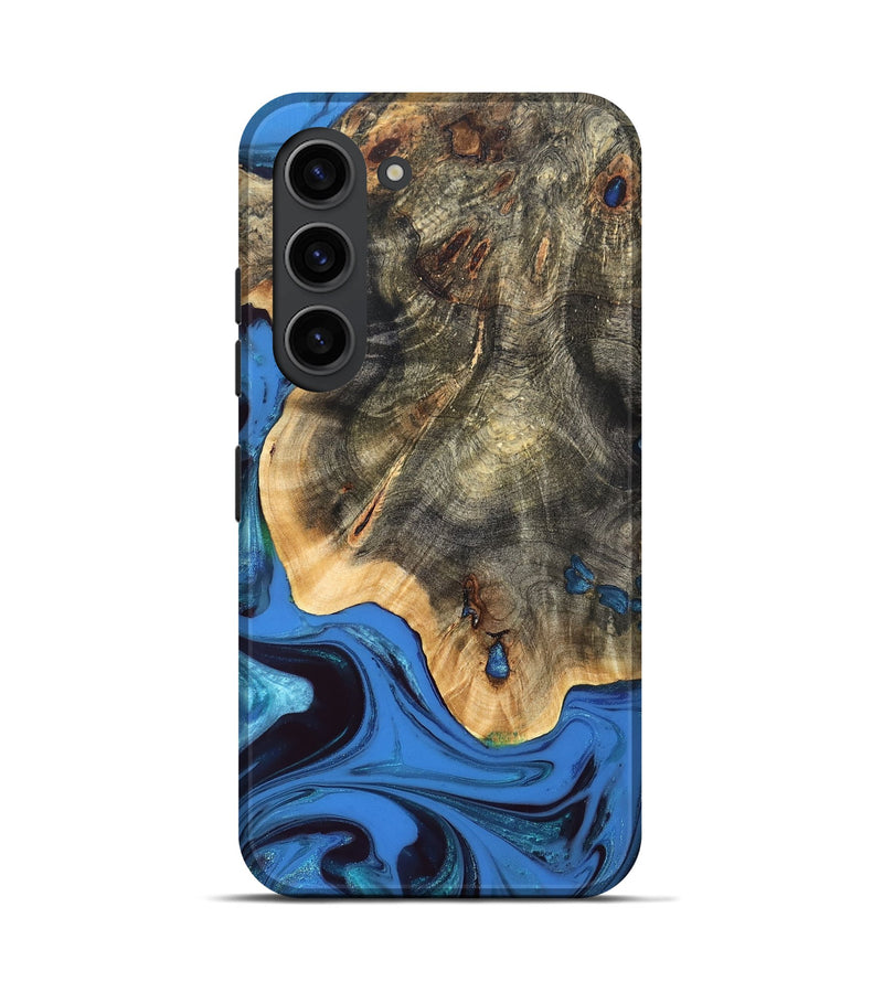Galaxy S23 Wood Live Edge Phone Case - Alaiya (Blue, 832842)