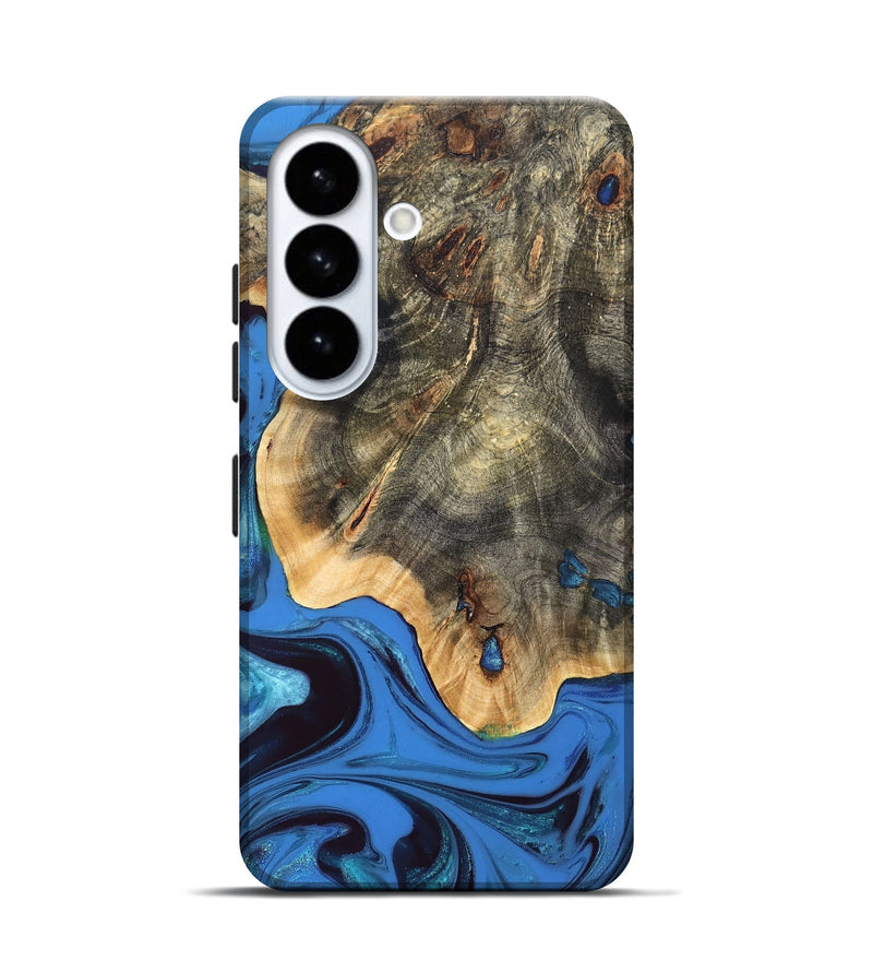 Galaxy S26 Wood Live Edge Phone Case - Alaiya (Blue, 832842)