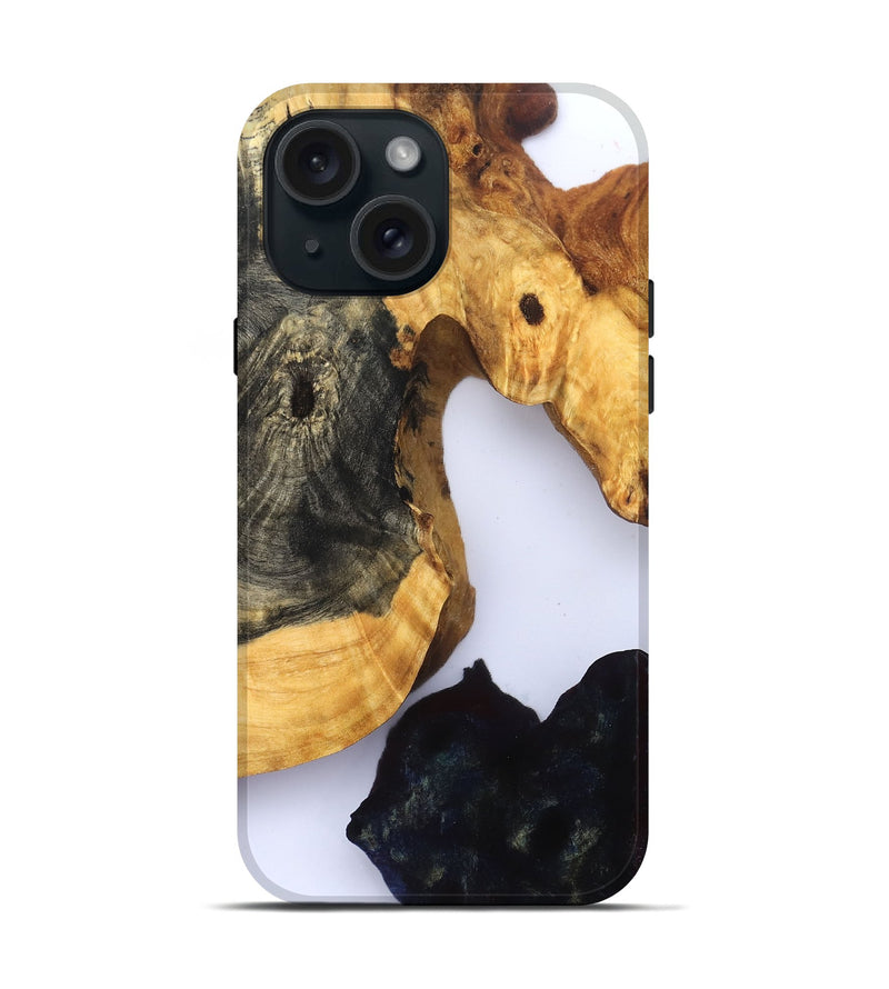 iPhone 15 Wood Live Edge Phone Case - Kayden (Clear, 832845)